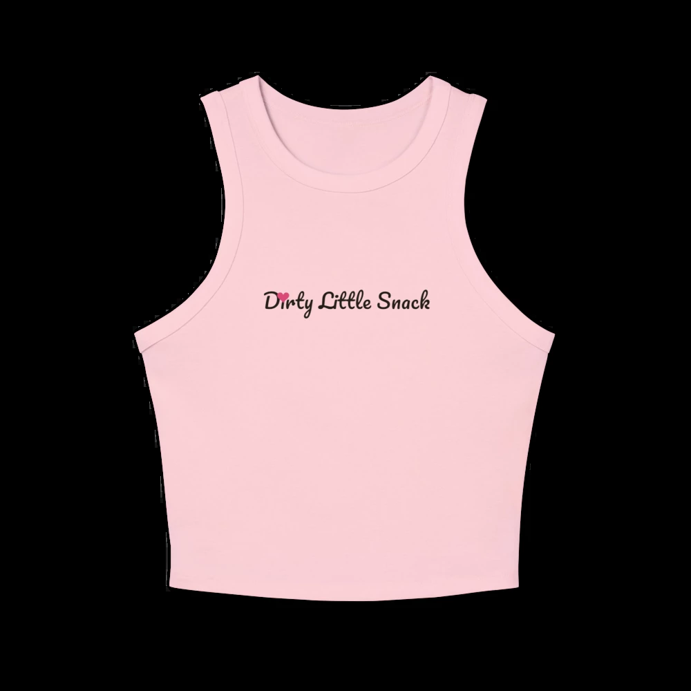 Pink Script Crop Tank